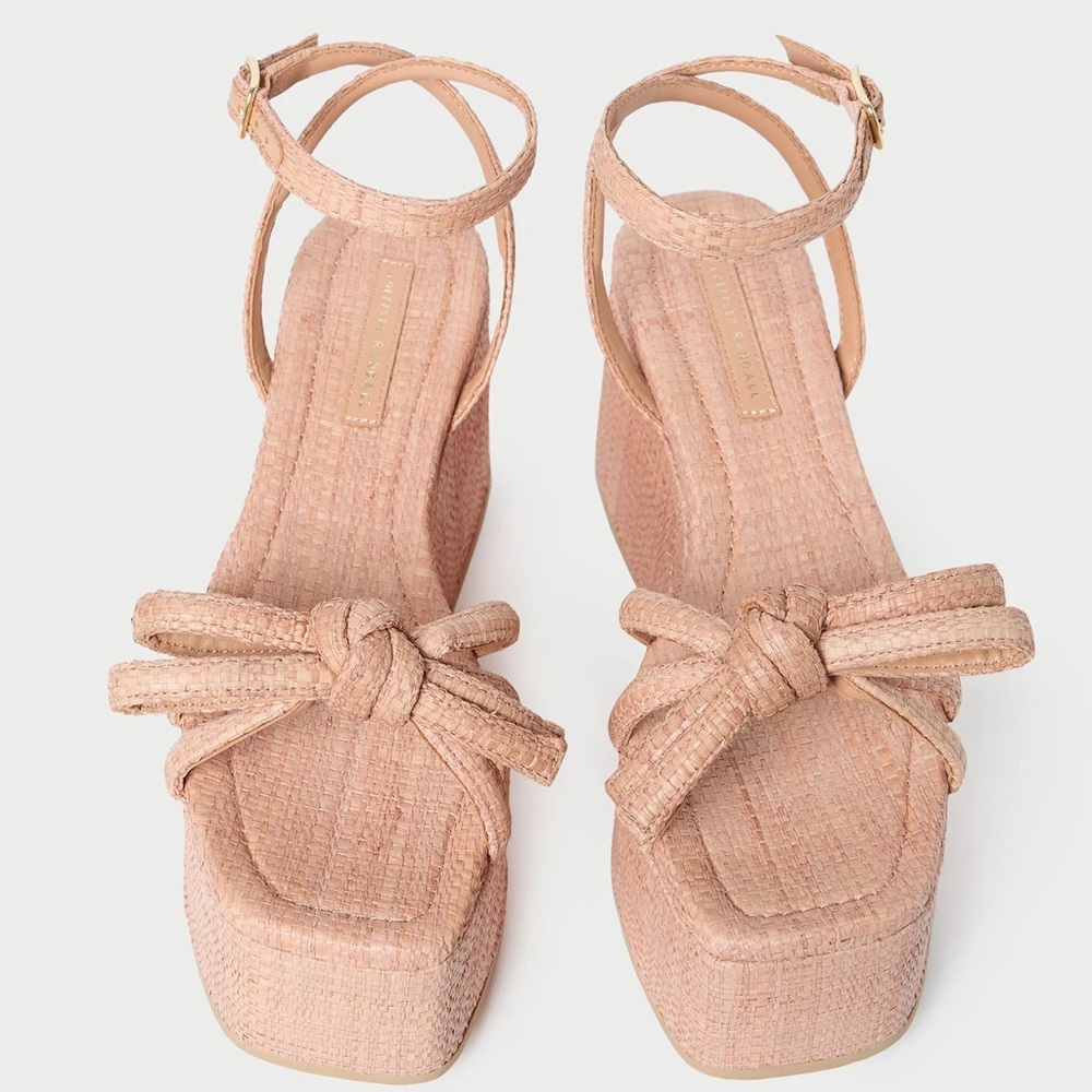 Loeffler Randall Hudson Blush Bow Platform Sandal